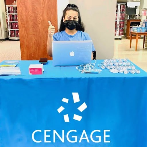 Cengage Student Ambassador at Table