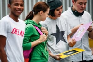 Student Ambassadors Reviewing Work